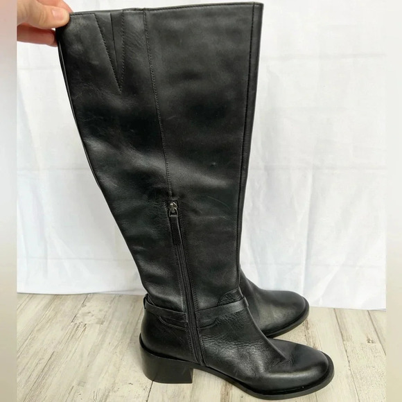 Linea Paolo Kamile Knee High Riding Boot in Black Size 9 - Picture 2 of 15